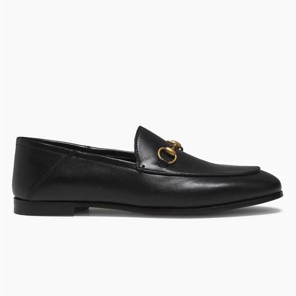 Gucci Brixton Leather Horsebit Loafers Black EU 37 - Picture 1 of 12